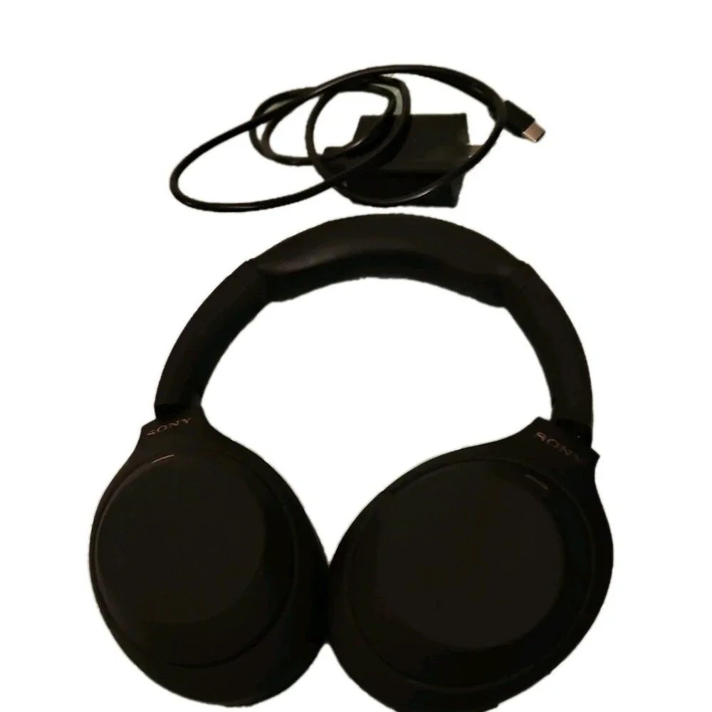 Sony WH-1000XM4 Wireless Bluetooth Over-Ear Headphones, Black, Built-In Mic